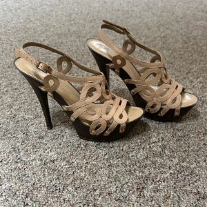 Jessica Simpson Tan Strappy Heels